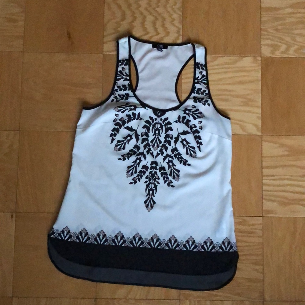 Sheer racerback dressy top